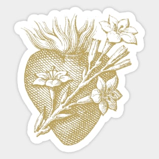 Chaste Heart of St. Joseph (Gold) Sticker